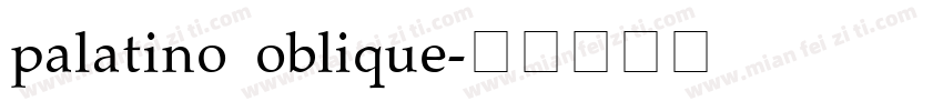 palatino oblique字体转换